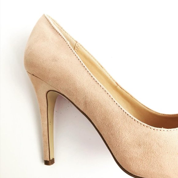 Faux Suede Bedazzled Stilettos - Picture 4 of 5